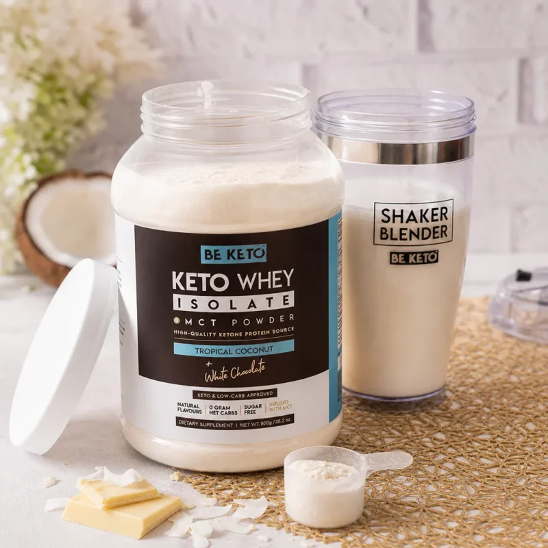 Keto Izolat Białka z MCT – Kokos & Biała Czekolada 800g