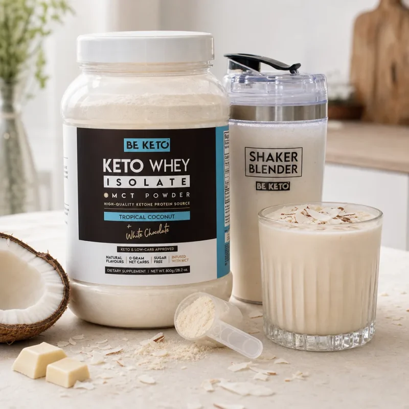 Keto Izolat Białka z MCT – Kokos & Biała Czekolada 800g