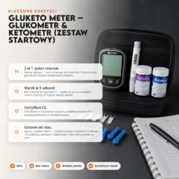 GluKeto Meter – Glukometr & Ketometr (Zestaw Startowy)