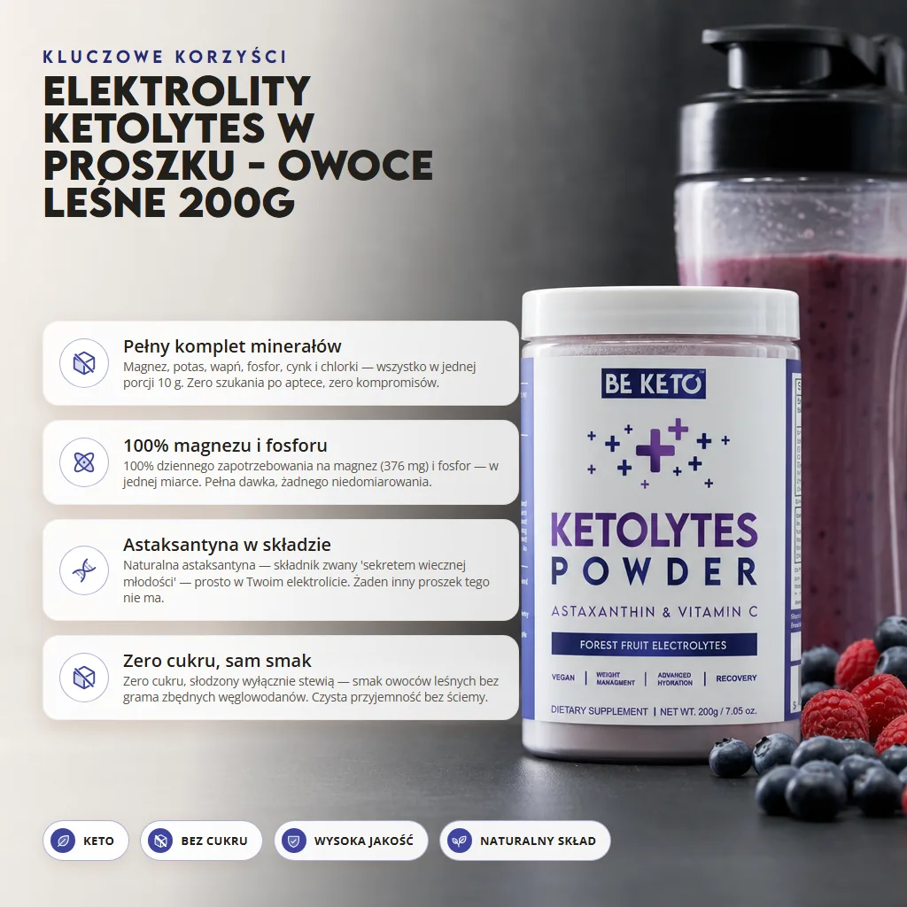 Elektrolity Ketolytes w Proszku – Owoce Leśne 200g