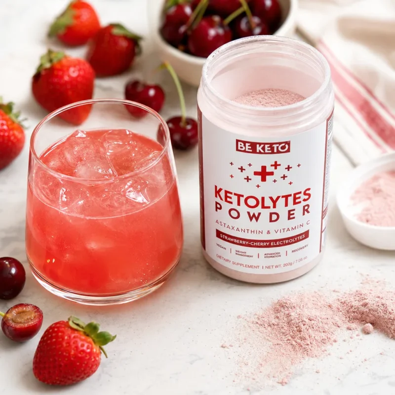 Elektrolity Ketolytes w Proszku – Wiśnia-Truskawka 200g