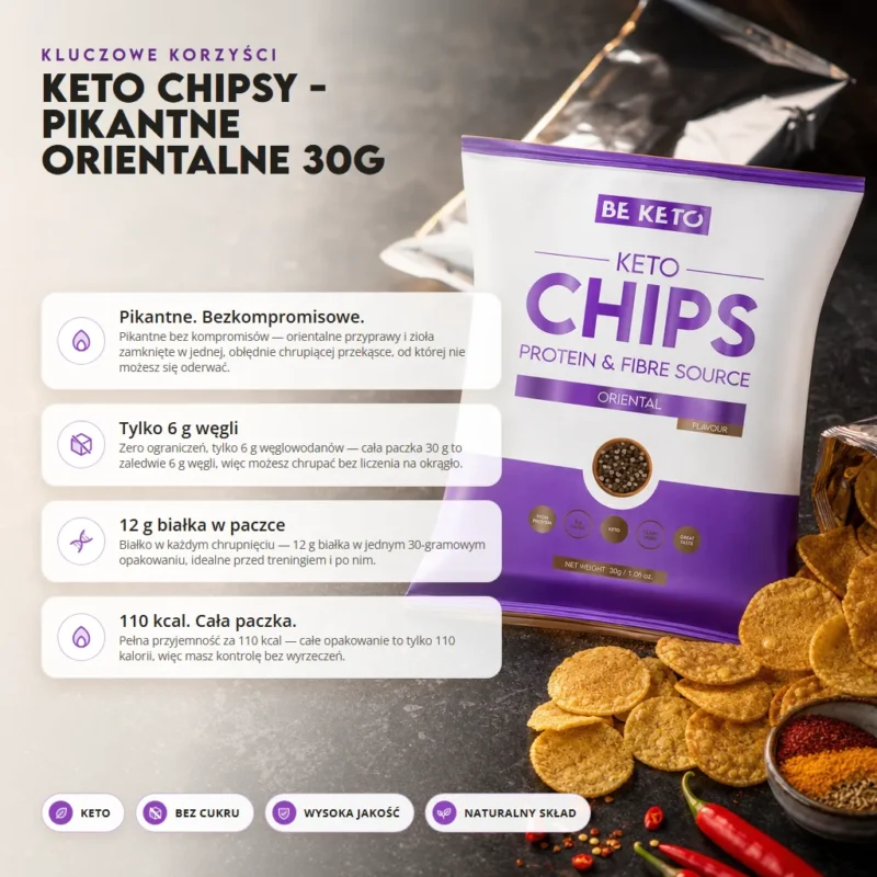 Keto Chipsy – Pikantne Orientalne 30g