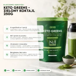 Keto Greens – Zielony Koktajl 250g – Benefit Keto Greens – Zielony Koktajl 250g