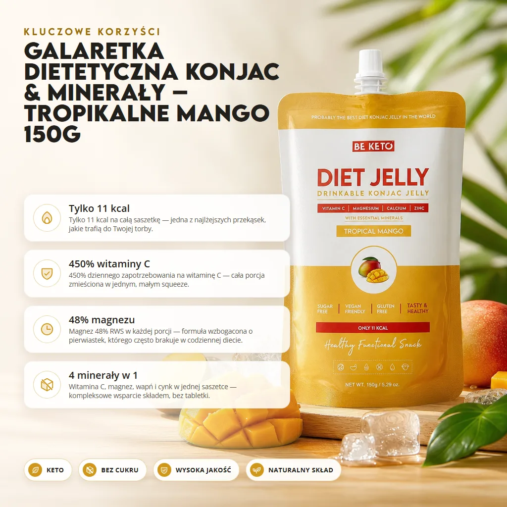 Galaretka Dietetyczna Konjac & Minerały – Tropikalne Mango 150g
