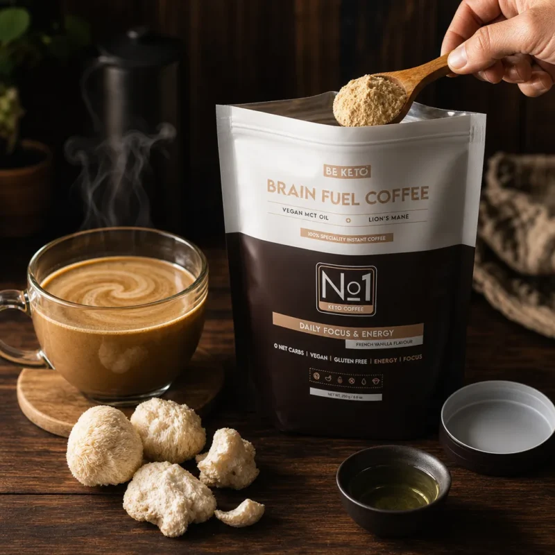 Kawa Rozpuszczalna – Brain Fuel (Olej MCT & Lion’s Mane) – Francuska Wanilia 250g