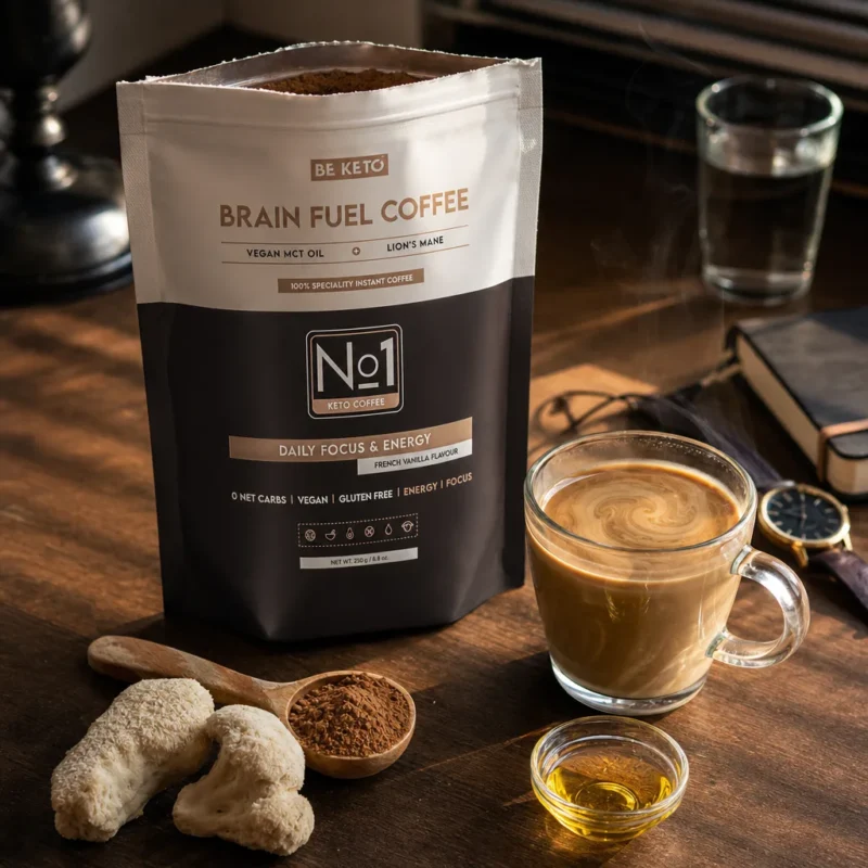 Kawa Rozpuszczalna – Brain Fuel (Olej MCT & Lion’s Mane) – Francuska Wanilia 250g