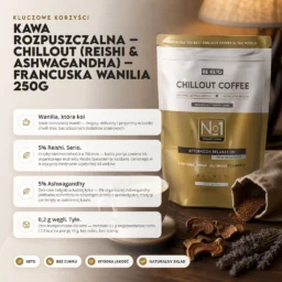 Kawa Rozpuszczalna – Chillout (Reishi & Ashwagandha) – Francuska Wanilia 250g