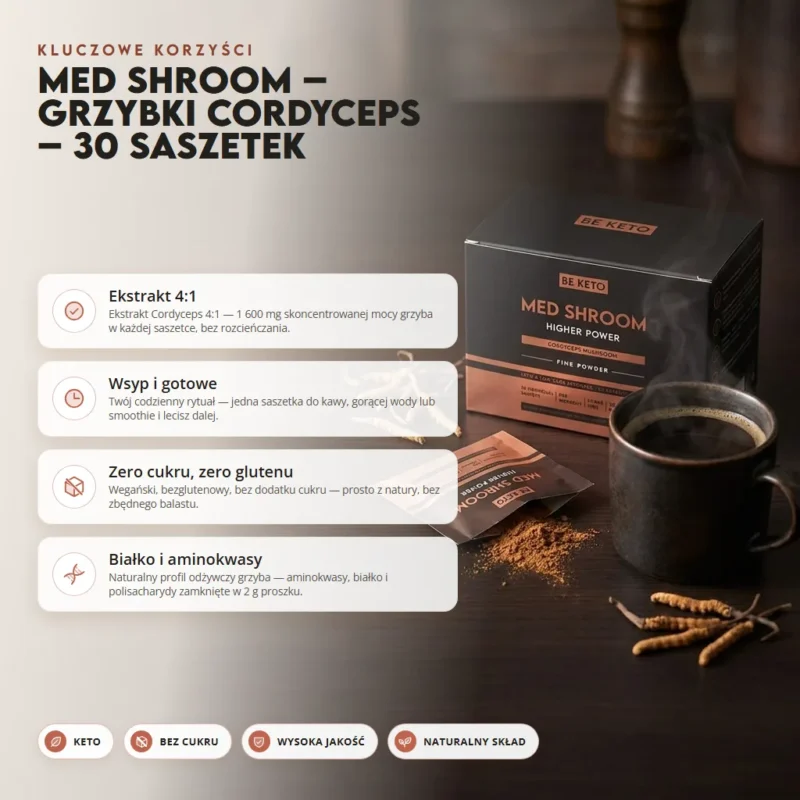 Med Shroom – Grzybki Cordyceps – 30 saszetek