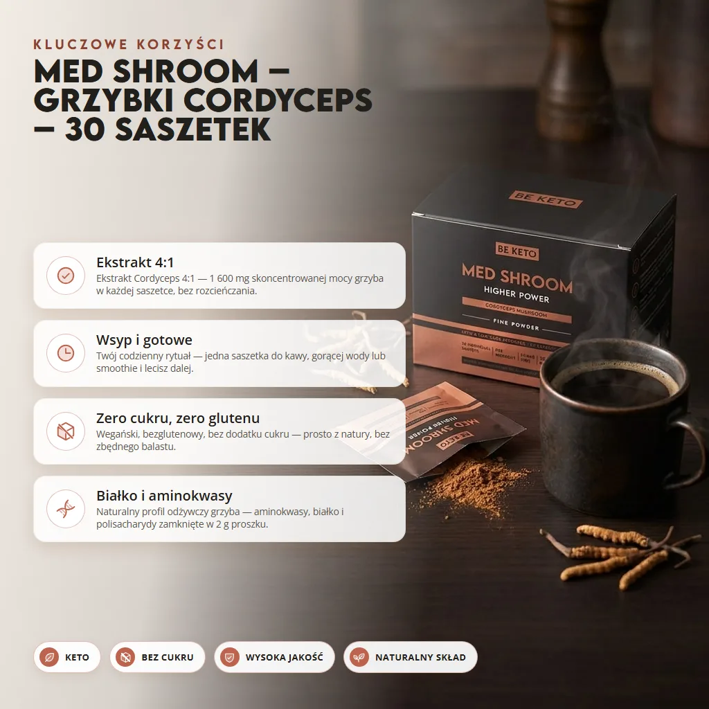 Med Shroom – Grzybki Cordyceps – 30 saszetek