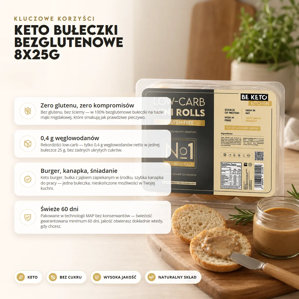 Keto Bułeczki Bezglutenowe 8x25g