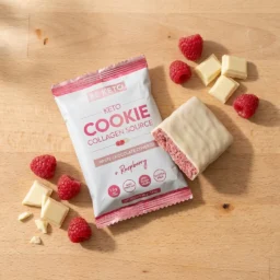 Keto Ciastko – Biała Czekolada & Malina 40g