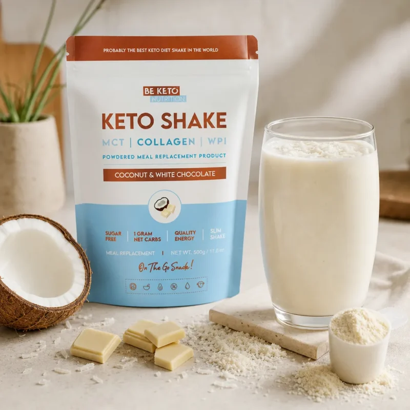 Diet Keto Shake – Kokos & Biała Czekolada 500g – Lifestyle 1 Diet Keto Shake – Kokos & Biała Czekolada 500g