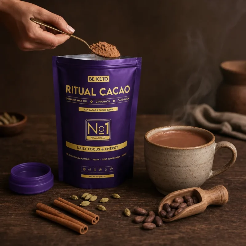 Kakao Ceremonialne – Ritual (Olej MCT & Błonnik Akacjowy) – Cynamon & Kardamon 250g