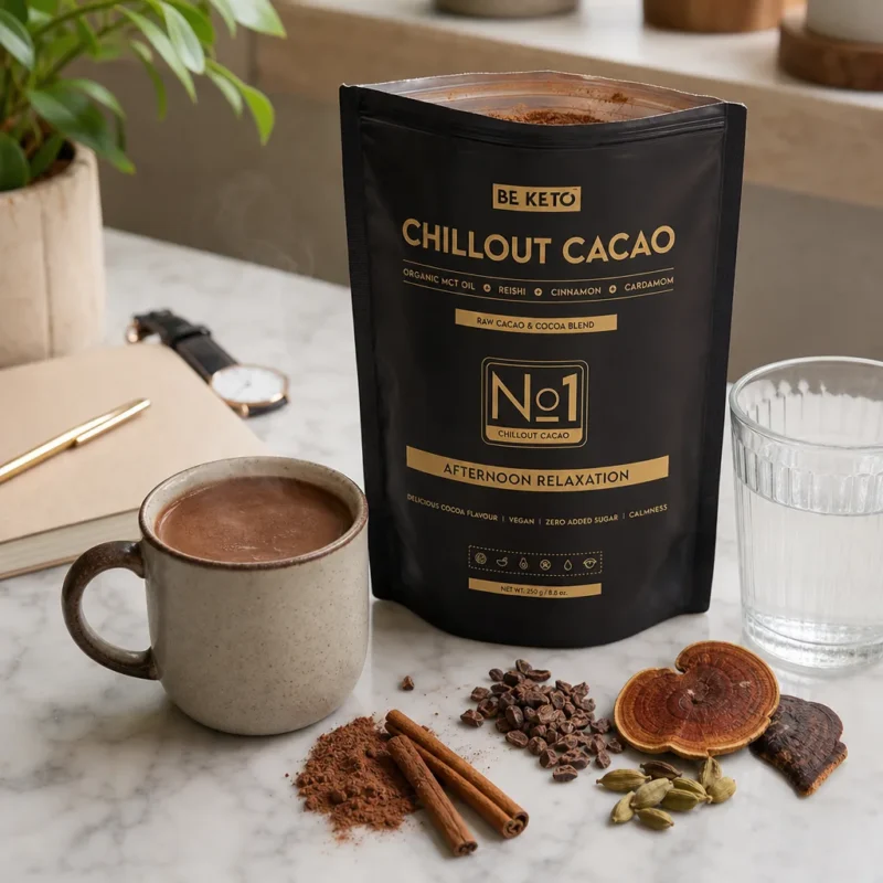 Kakao Ceremonialne – Chillout (Olej MCT & Reishi) – Cynamon & Kardamon 250g