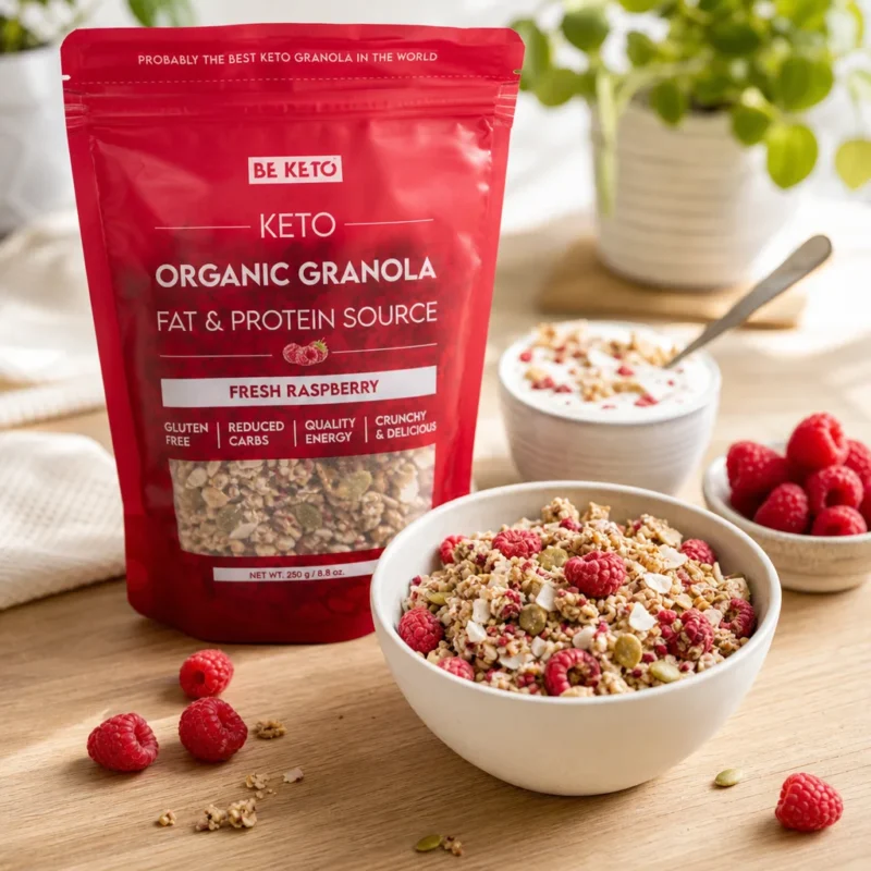 BIO Keto Granola – Świeża Malina 250g