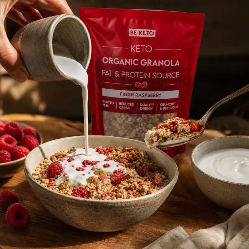 BIO Keto Granola – Świeża Malina 250g