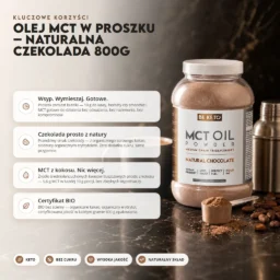 Olej MCT w Proszku – Naturalna Czekolada 800g