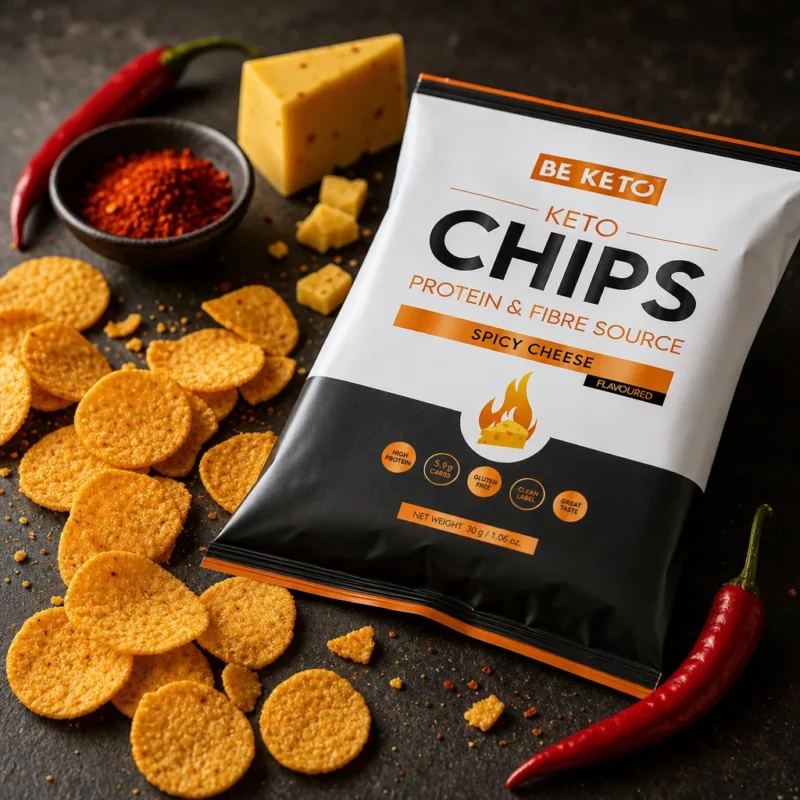 Keto Chipsy – Pikantne Serowe 30g – Lifestyle 1 Keto Chipsy – Pikantne Serowe 30g
