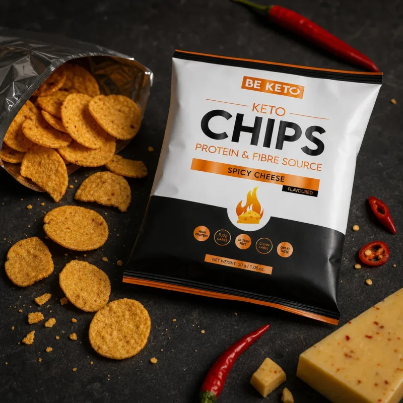 Keto Chipsy – Pikantne Serowe 30g – Lifestyle 3 Keto Chipsy – Pikantne Serowe 30g
