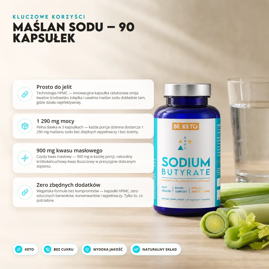 Maślan Sodu – 90 kapsułek