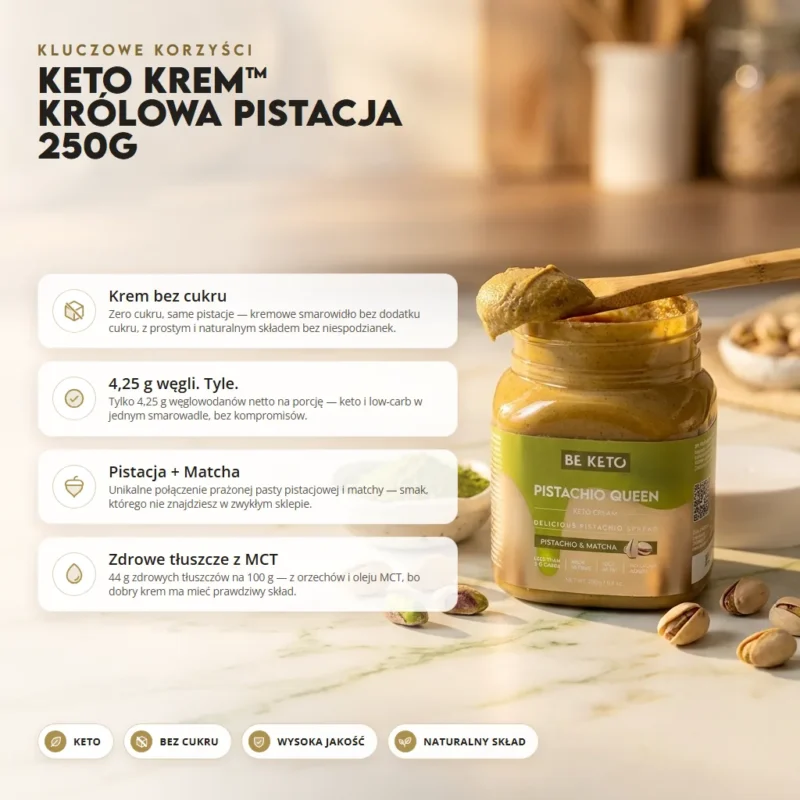 Keto Krem™ Królowa Pistacja 250g – Benefit Keto Krem™ Królowa Pistacja 250g