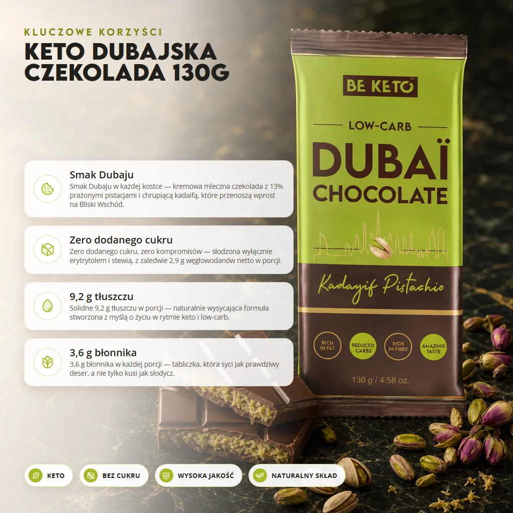 Keto Dubajska Czekolada 130g
