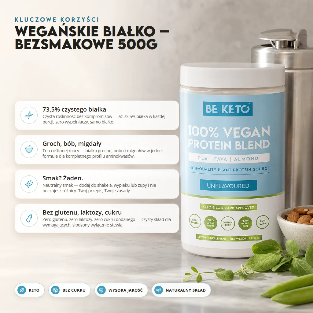Wegańskie Białko – Bezsmakowe 500g