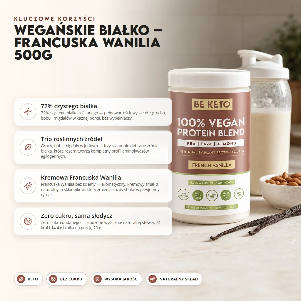 Wegańskie Białko – Francuska Wanilia 500g