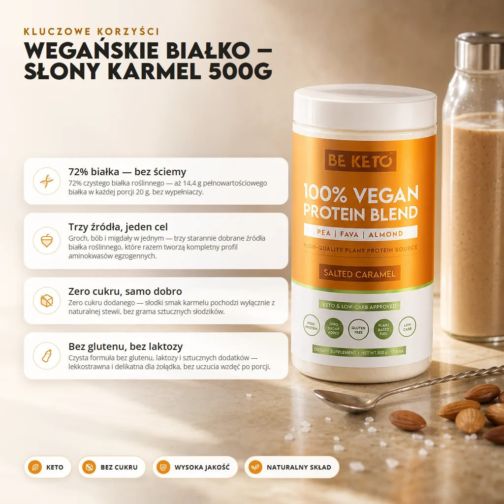 Wegańskie Białko – Słony Karmel 500g