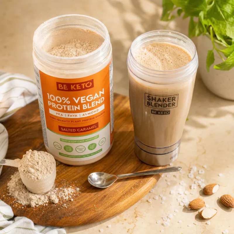 Wegańskie Białko – Słony Karmel 500g – Lifestyle 2 Wegańskie Białko – Słony Karmel 500g