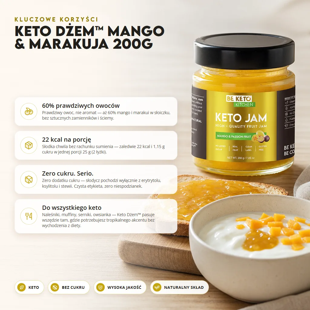 Keto Dżem™ Mango & Marakuja 200g