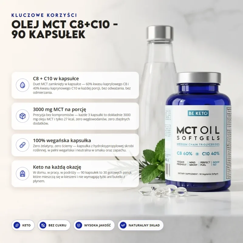 Olej MCT C8+C10 – 90 kapsułek – Benefit Olej MCT C8+C10 – 90 kapsułek