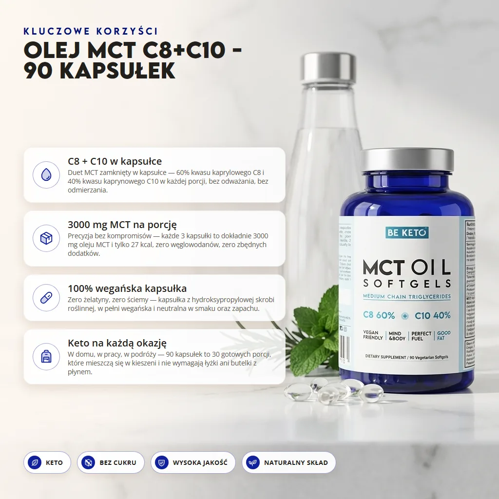 Olej MCT C8+C10 – 90 kapsułek