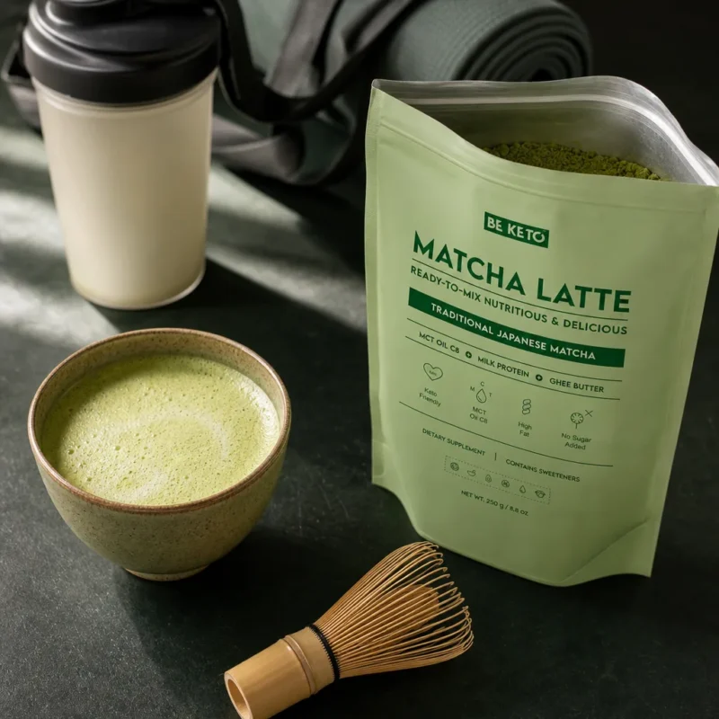 Matcha Latte (Olej MCT C8 & Białko & Ghee) – Tradycyjna Japońska 250g