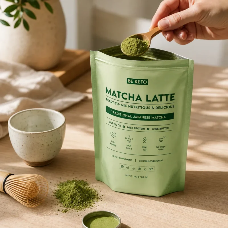 Matcha Latte (Olej MCT C8 & Białko & Ghee) – Tradycyjna Japońska 250g