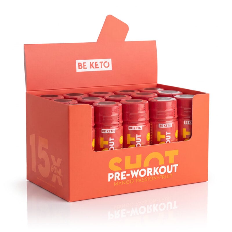Packshot - Pre Workout BOX Mango Passion-Fruit Shot Przedtreningowy – Mango & Marakuja
