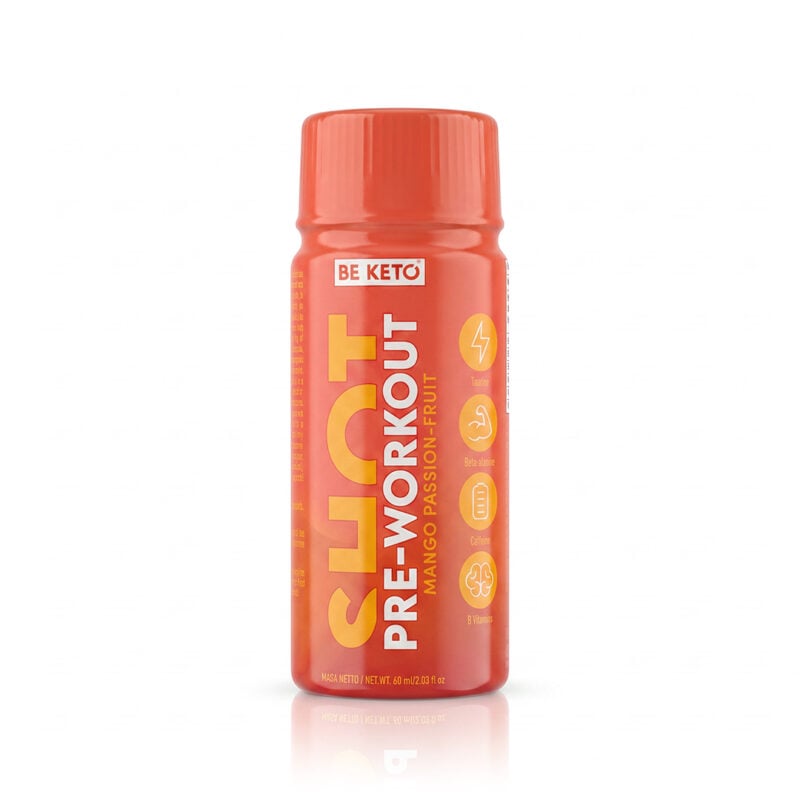 Packshot - Pre Workout SHOT Mango Passion-Fruit Shot Przedtreningowy – Mango & Marakuja